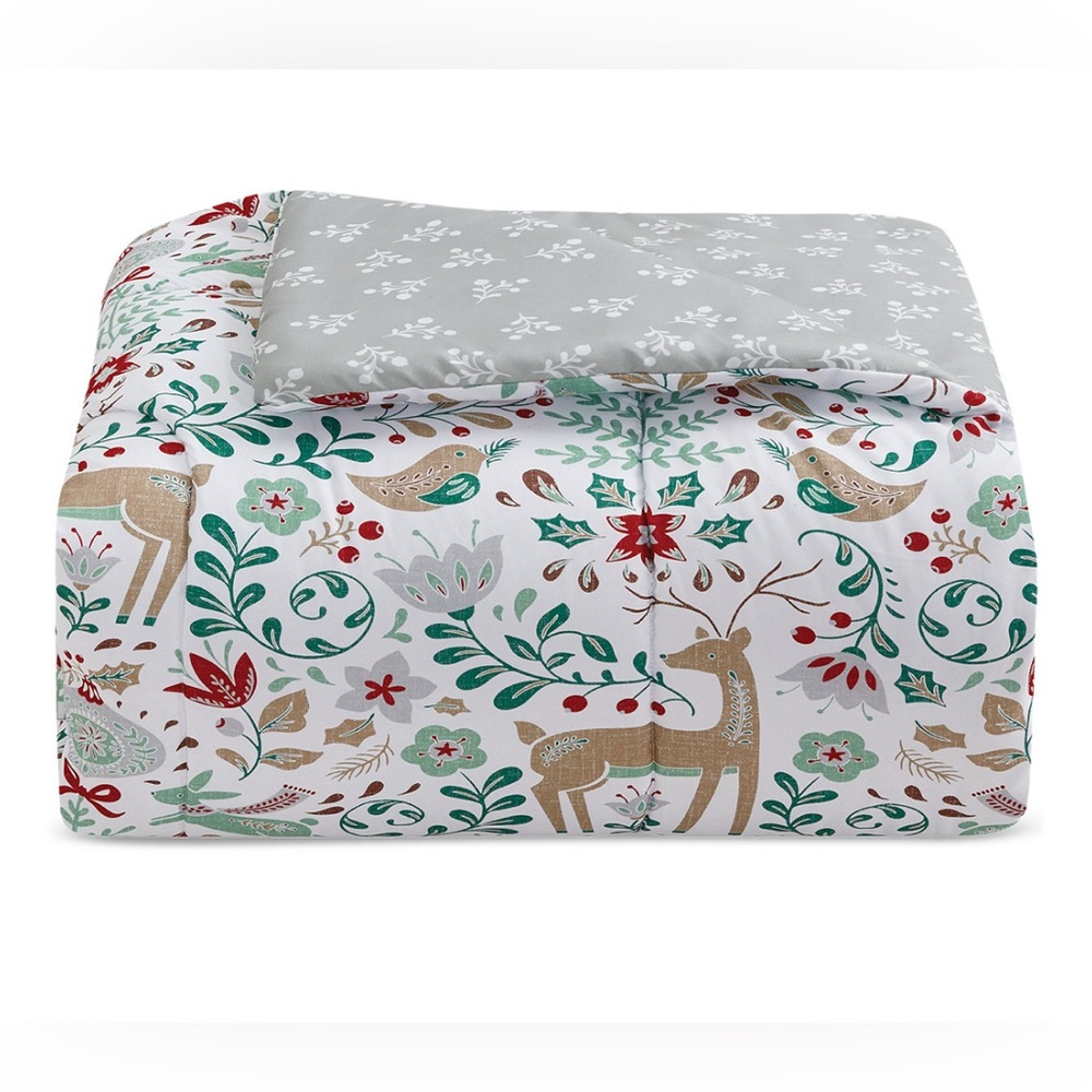 Sunham Holiday Deer 3PC Reversible Comforter Set-Full/Queen NEW🎄 - Picture 6 of 8
